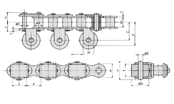 Conveyor Chains With Side Rollers