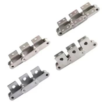 Stainless Steel Double Pitch Conveyor Chain With Attachments