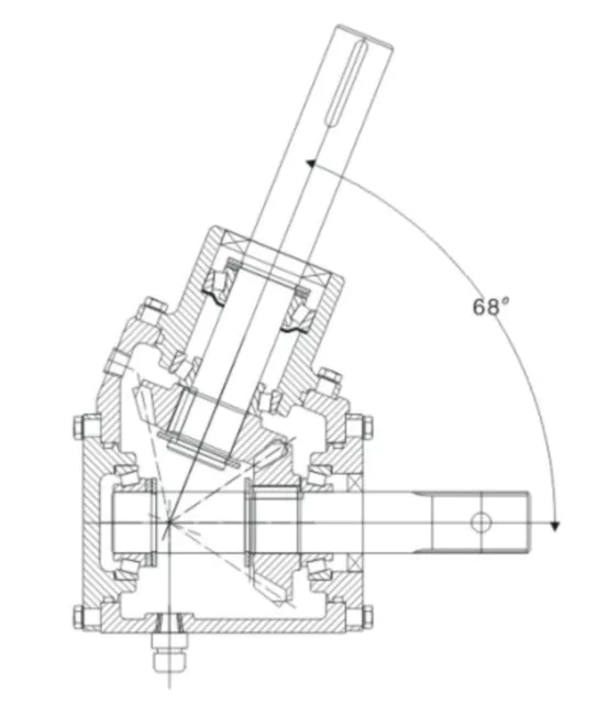 EP-68° lawn mower gearbox for 13