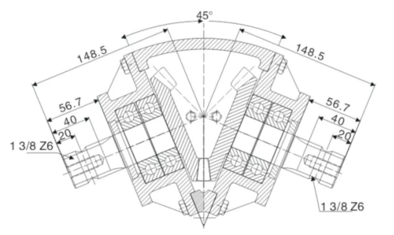EP-AG135 Lawn gearbox 1:1 for Agricultural