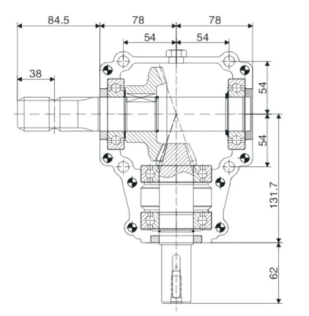 EP-RV022 (X) Aluminum Box Gearbox for Agricultural Fertilizer Sprayers