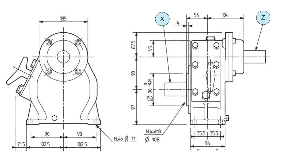 Agricultural Sprayer Gearbox Specification D7B