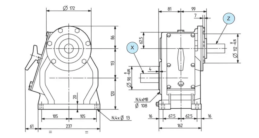 Agricultural Sprayer Gearbox D21A Specifications
