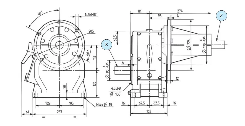 Agricultural Sprayer Gearbox D21B D21F Specifications