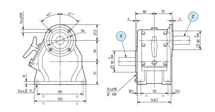 Agricultural Sprayer Gearbox D27A Specifications