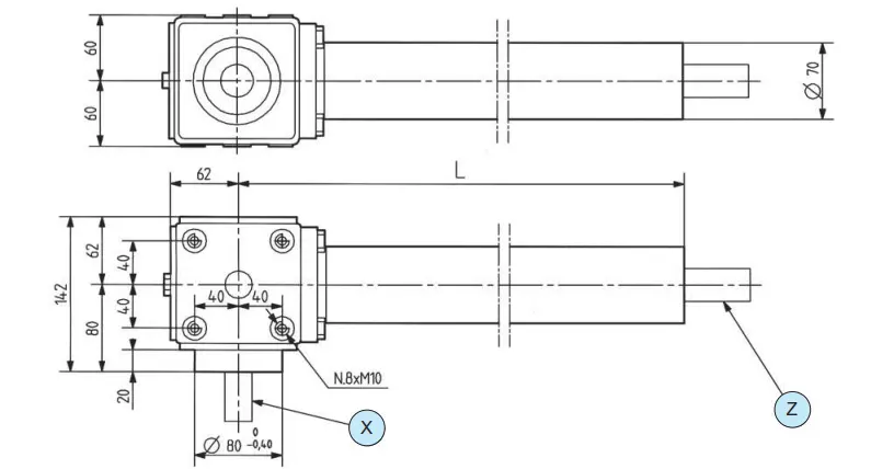 Flail Mower Gearbox LL-5L Specification