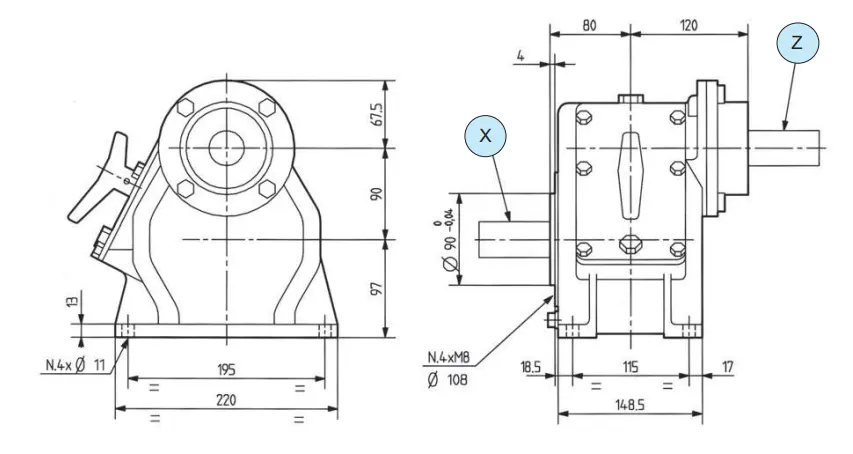 Agricultural Sprayer Gearbox D27J D27B Specifications