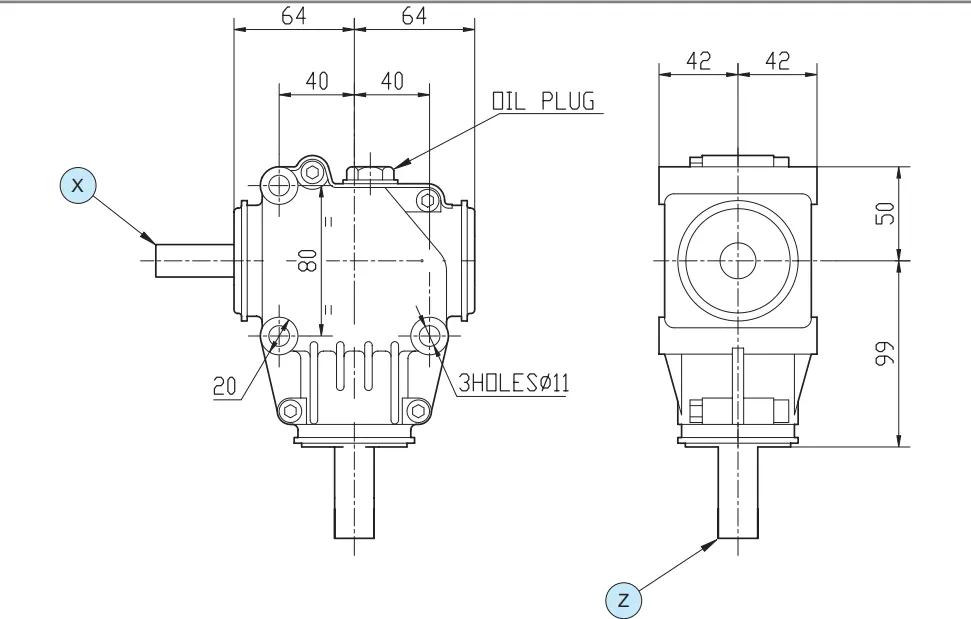 Fertilizer Spreader Gearbox Specifications L150J