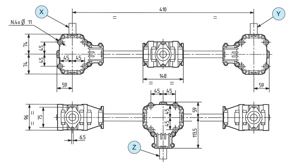 Fertilizer Spreader Gearbox Specifications L25C
