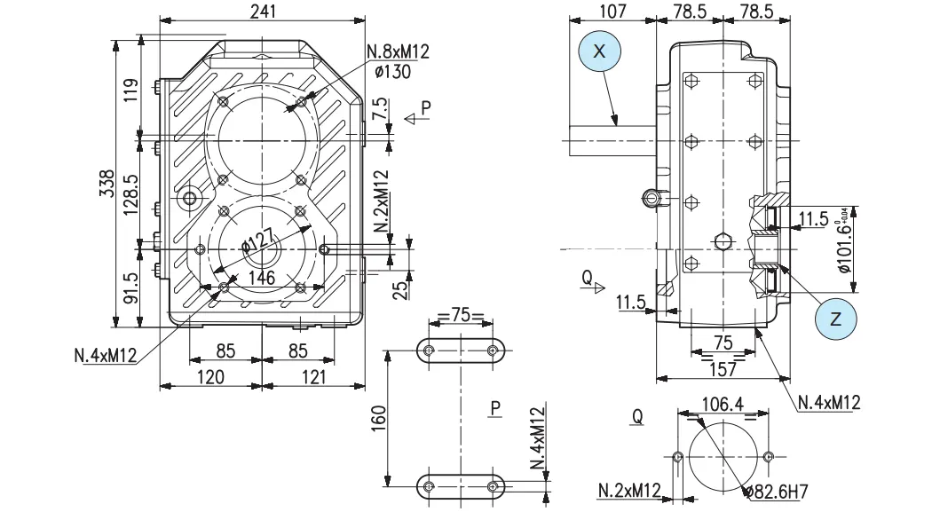 Hydraulic Cutter Gearbox A640A Parameters
