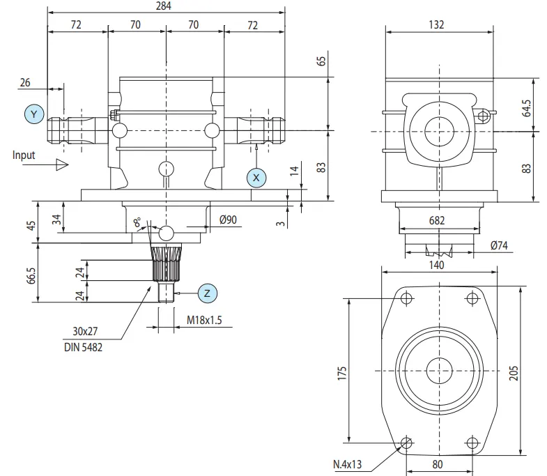 Grain and Sunflower Headers Gearbox LF153A Specifications