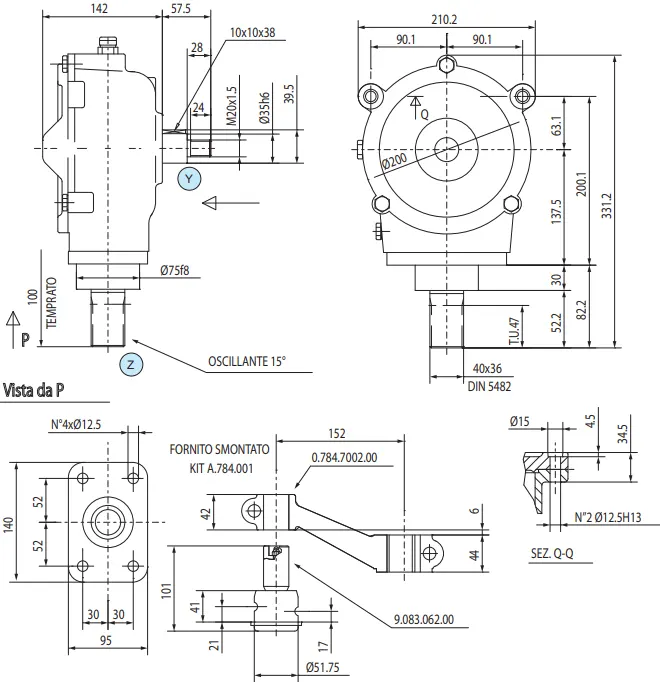 Grain Sunflower Header Gearbox OS784 Details