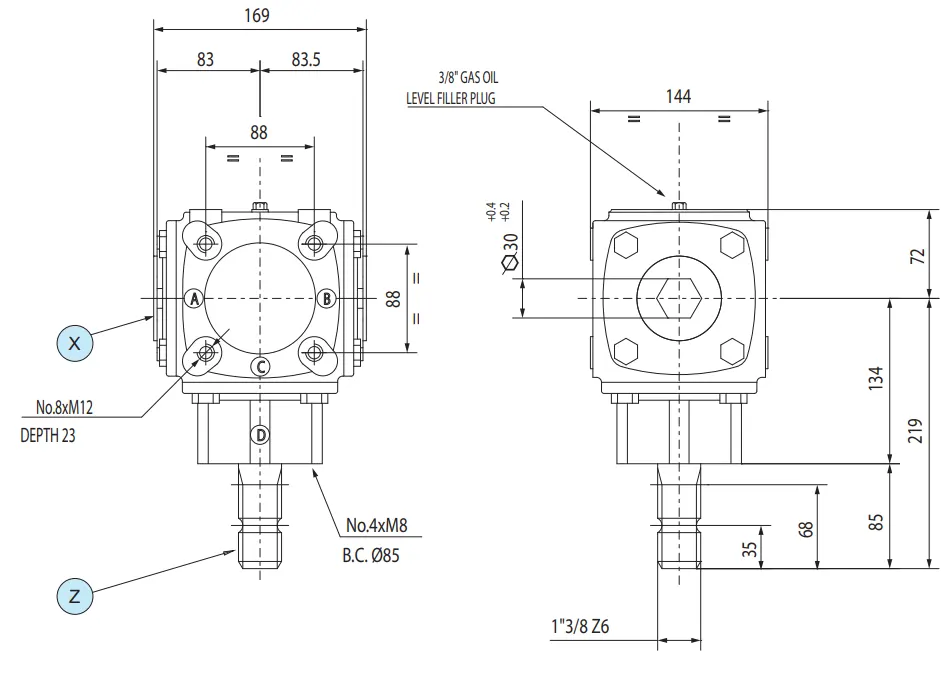 Rotary Tiller Gearbox TB-19J Details