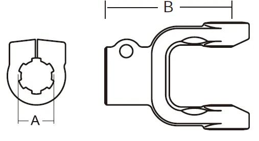 6 Series PTO Shaft Implement Clamp Yoke