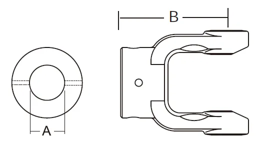6 Series PTO Shaft Implement Shear Pin Yoke