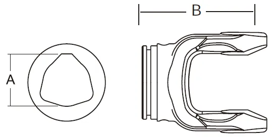 6 Series PTO Shaft Outer Profile Yoke