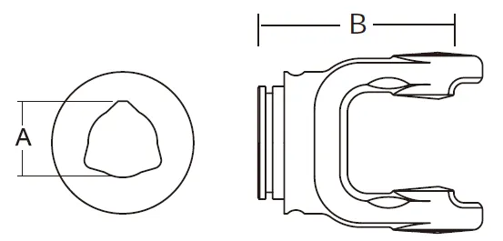 7N Series PTO Shaft Inner Profile Yoke