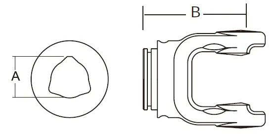 7N Series PTO Shaft Outer Profile Yoke