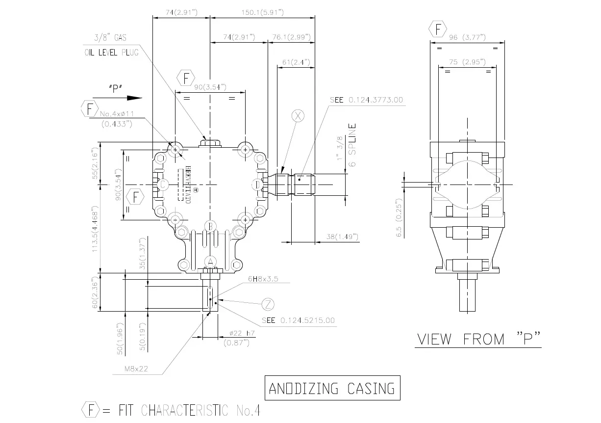 Flail Mower Gearbox L-25J Specifications