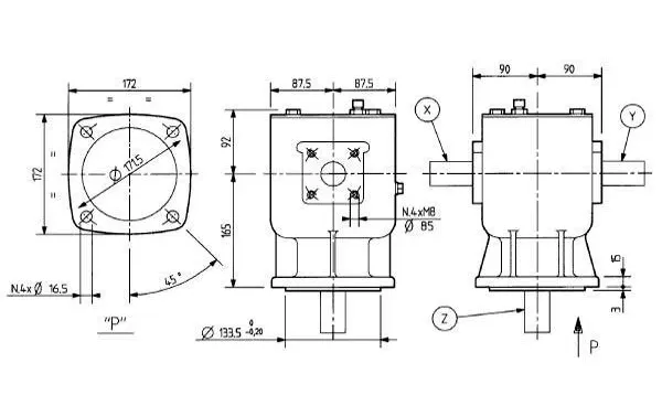 Rotary Mower Gearbox LF-151A Specifications