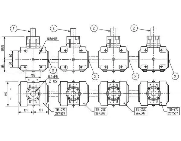 Specifications of Rotary Tiller Gearbox TB-27C