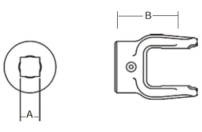 Replacement of Weasler 12 Series PTO Shaft Square Bore Yoke