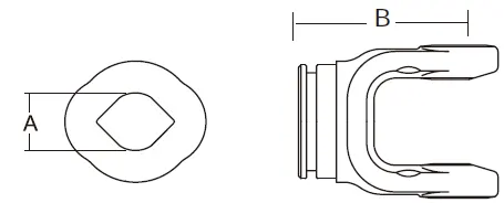 W2100 Series PTO Shaft Outer Yoke