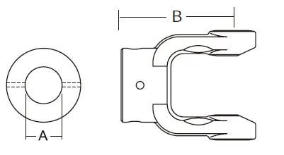 W2100 Series PTO Shaft Shear Pin Yoke