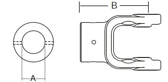 3 Series PTO Shaft Implement Shear Pin Yoke