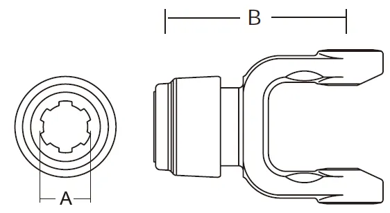 6 Series PTO Shaft Safety Slide Lock Yoke