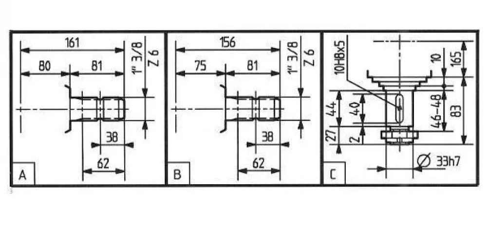 Rotary Mower Gearbox LF-141A Specifications
