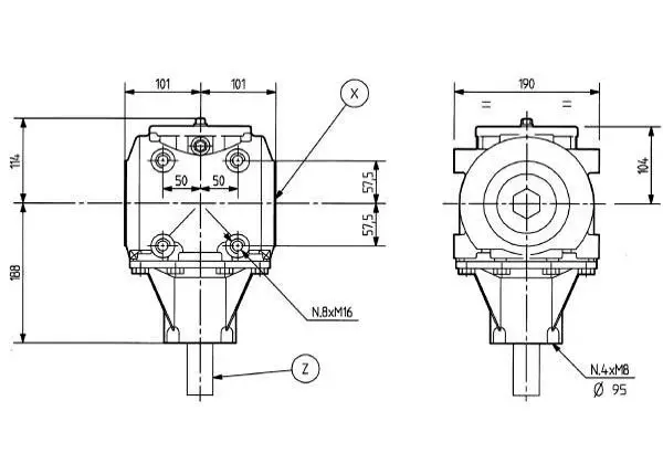 Specifications of Rotary Tiller Gearbox TB-278C
