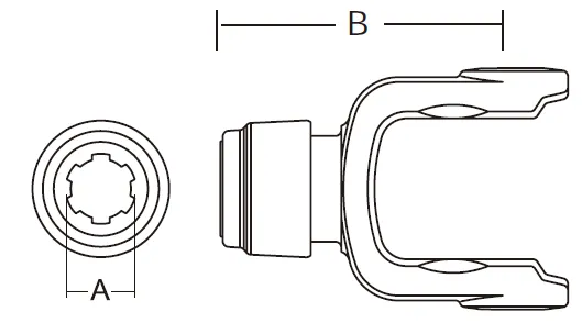 9 Series PTO Shaft Safety Slide Lock Yoke