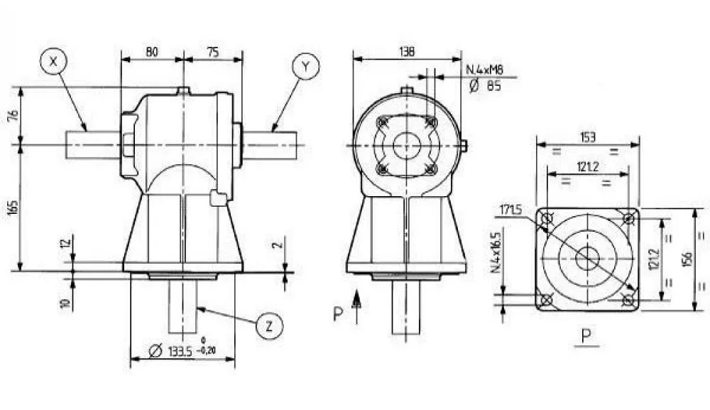 Rotary Mower Gearbox LF-141A Specifications