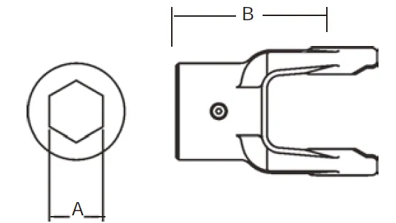 14 Series PTO Shaft Implement Hexagon Bore Yoke