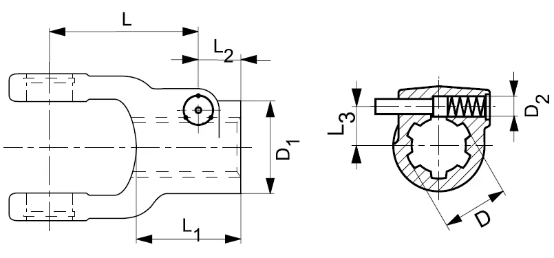 W400E Series PTO Drive Shaft Yoke (AG)