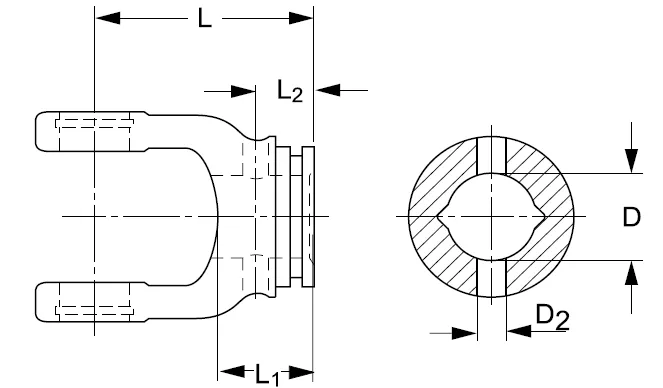 W400E Series PTO Drive Shaft Yoke (RG)