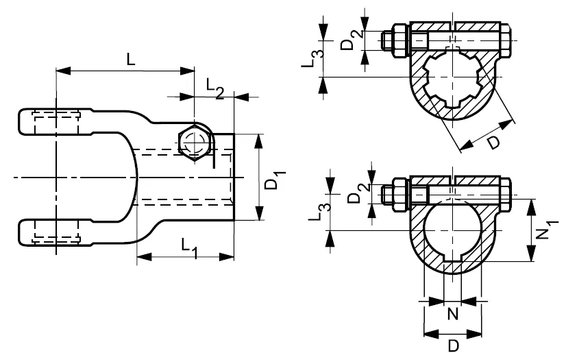 W400E Series PTO Drive Shaft Yoke (AGKF)