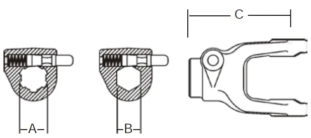 Replacement of Weasler 35 Series PTO Shaft Tractor Quick Disconnect Yoke