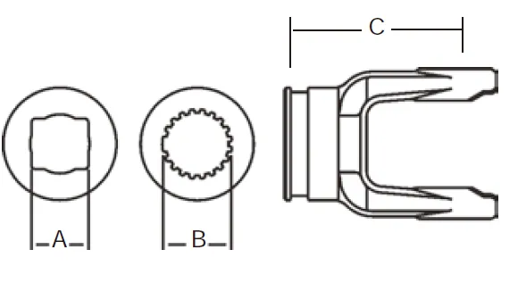 Shaft Weld Yoke of 14 Series PTO Shaft