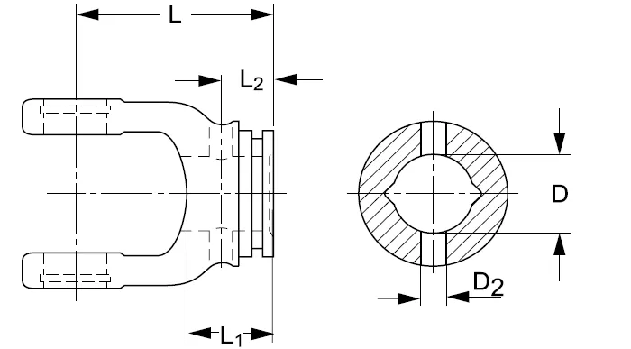 W100E Series PTO Drive Shaft Yoke (RG)