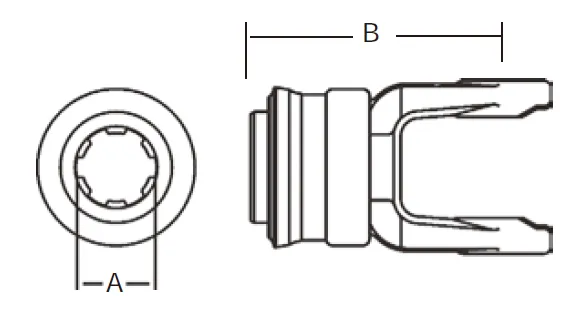 14 Series PTO Shaft Tractor Spring-Lok Yoke