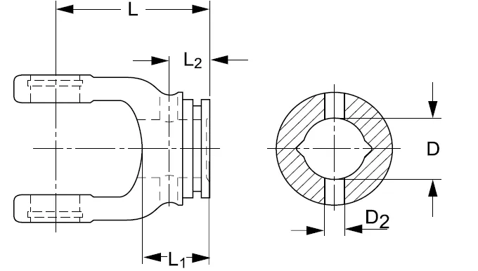W300E Series PTO Drive Shaft Yoke (RG)