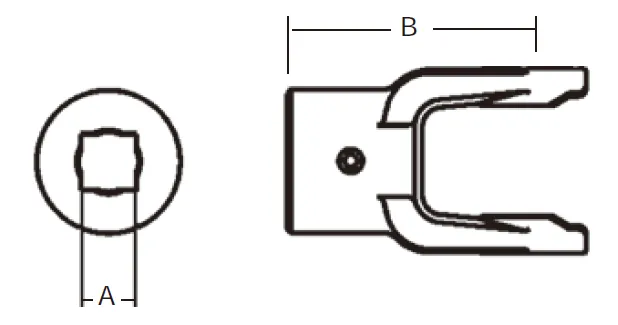 14 Series PTO Shaft Implement Square Bore Yoke