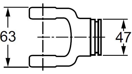 W100E Series PTO Shaft Yoke