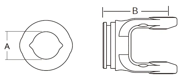 W2200 Series PTO Shaft Inner Profile Yoke