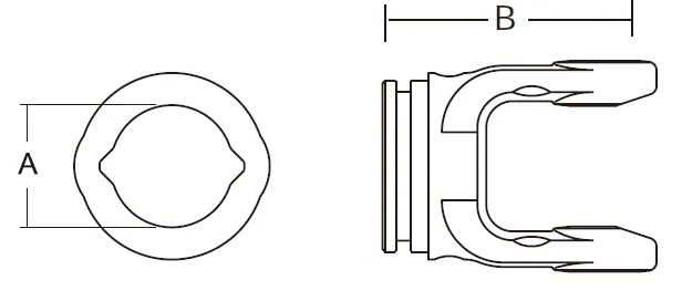 W2200 Series PTO Shaft Outer Profile Yoke