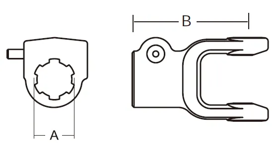 W2200 Series PTO Shaft Tractor Quick Disconnect Yoke
