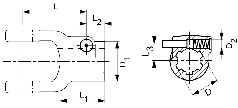 W300E Series PTO Drive Shaft Yoke (AG)