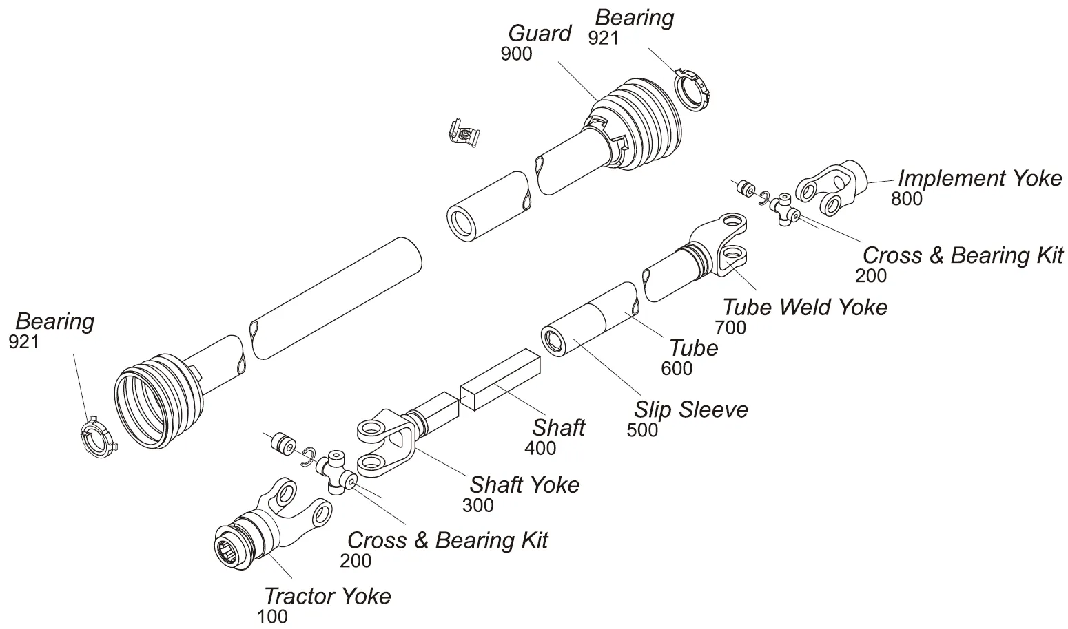 Replacement of Weasler 35 Series PTO Shaft Parts